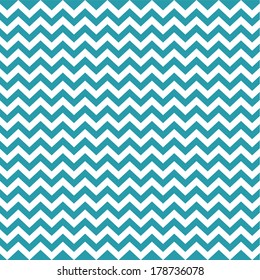 Blue Vintage Card, Zigzag Chevron Design