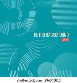 Blue Vintage Design Template Background EPS 10