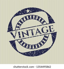 Blue Vintage distress grunge stamp
