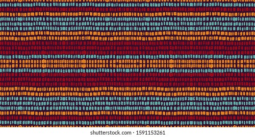Blue Vintage Line Vector Seamless Pattern. Wall Line Print. Blue American Textile Print. American Retro Stripe Pink Background.
