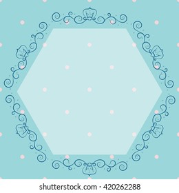 Blue vintage monogram