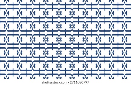 Bloque de superposición redondo vintage azul, patrón transparente de tira con cuadrados redondos, patrón de repetición Horizontal de fila de bloque redondo verde y blanco de dos tonos, Imagen repleta, diseño para impresión de tela
