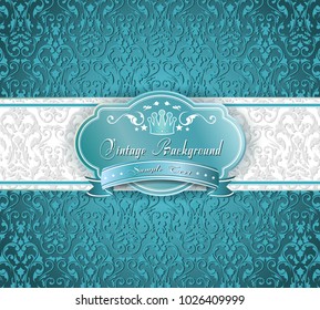 Blue Vintage Vector Background