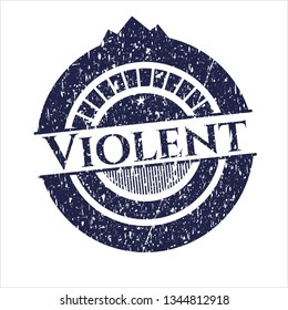 Blue Violent distressed rubber seal