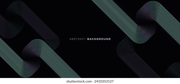 Fondo abstracto azul y violeta con curva geométrica de líneas brillantes. Patrón moderno de líneas violetas brillantes. Modern Landing Page, Template y sitios web. Ilustración del vector