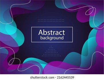 Blue violet abstract background with pink lines and circles shapes