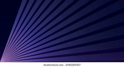 Blue and violet beams of bright laser light shining on black background.eps10
