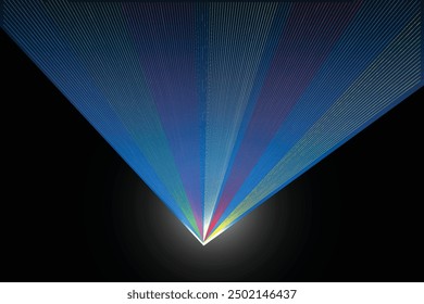 Blue violet beams bright laser light