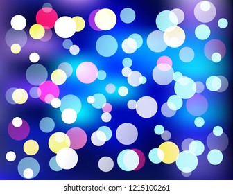 Blue violet bokeh abstract light background