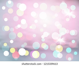 Blue violet bokeh abstract light background