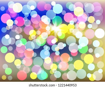 Blue violet bokeh abstract light background