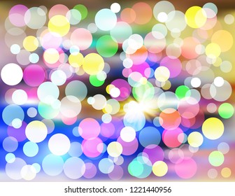 Blue violet bokeh abstract light background