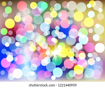 Blue violet bokeh abstract light background