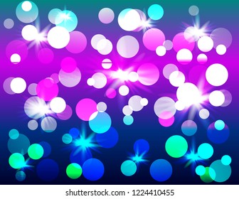 
Blue violet bokeh abstract light background