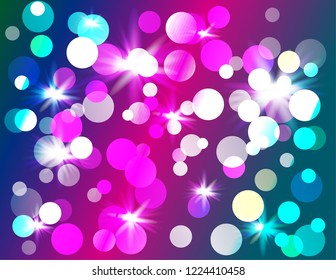 
Blue violet bokeh abstract light background