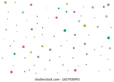 Blue and violet circles confetti falling on transparent background. Round, dot vector background. Abstract colorful confetti flying in the air. Vector holiday illustration with circles confetti.