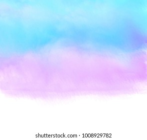 Blue violet color aquarelle vector smudges hand drawn wet card. Abstract bright colorful watercolor drawing paper texture background for cover, art canvas, template