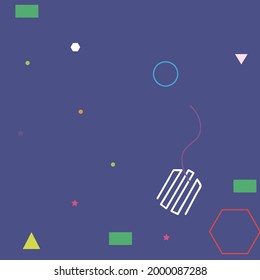 Blue Violet Colorful Modern Style Simple Hipster Art. Multicolor Grey Green Vector Design Pic. Simple Red Orange Modern Art Pattern. Purple Yellow Pink Digital Geometrical Modern Design.
