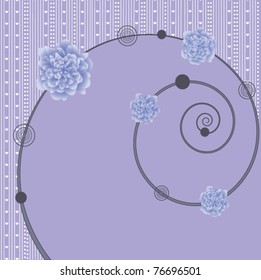 Blue and violet dahlia curl background