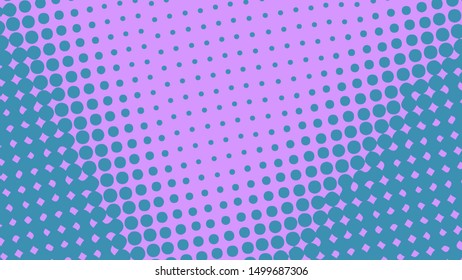 Blue and violet dotted background in pop art retro style, vector illustration