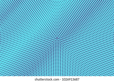	
Blue violet dotted halftone. Diagonal subtle dotted gradient. Half tone vector background. Artificial texture. Violet dots on cyan backdrop. Vivid pop art design template. Glitch halftone texture