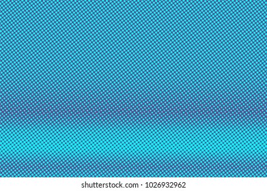 	
Blue violet dotted halftone. Horizontal subtle dotted gradient. Half tone vector background. Artificial texture. Purple dots on cyan backdrop. Vivid pop art design template. Glitch halftone texture