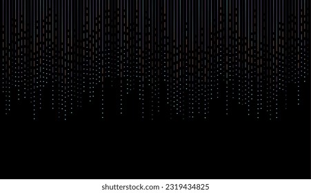 Blue violet dotted lines abstract tech background. Vector graphic minimal design