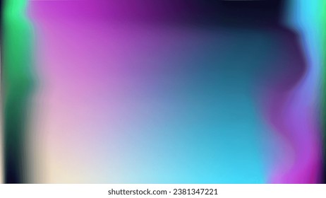 Blue violet mint green background. Template for psychedelic wallpaper. Indigo leafy herb purple aura spiritual black fon. Background social media flyer card cover presentation. Rainbow gradient.