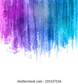 Blue Violet Paint Splashes Gradient Background. Vector eps 10 design illustration with place for your text and logo