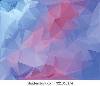 Blue and Violet Polygonal Mosaic Background. Vector illustration, Creative Business Design Templates