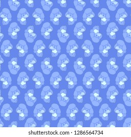 blue violet poodle seamless wallpaper background