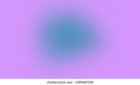 Blue and violet retro comic pop art background with dots, cartoon halftone background vector illustration eps10