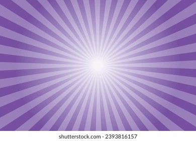 Antecedentes de estilo violeta azul retro con rayos solares. fondo de la pradera violeta de la explosión del sol. Ilustración del vector