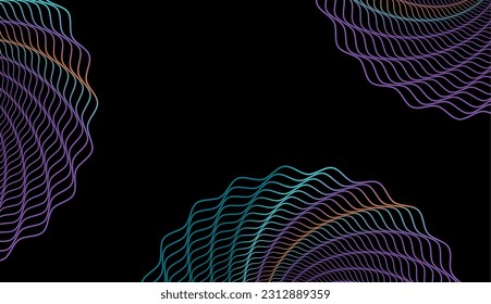 Color de fondo abstracto de los círculos ondulados retro azul. Diseño gráfico de vectores