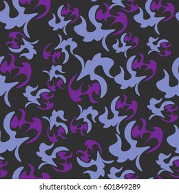 Blue violet seamless pattern on brown