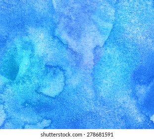 Blue violet shiny watercolor hand drawn paper macro grain texture. Decorative abstract vector background. Wet brush painted smudges and strokes illustration. Design card for banner, print, wallpaper