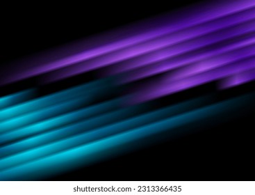 Blaue violette, glatte Streifen abstrakter High-Tech-Hintergrund. Vektordesign