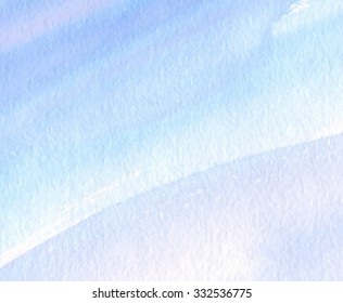 Blue violet water hand drawn strokes paper texture. Wet brush painted striped watercolor vector background. Colorful winter abstract artistic illustration. Design element for decoration, web, print