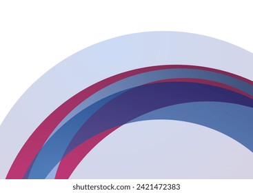Blue and violet waves abstract modern geometry design. Concept minimal vector background