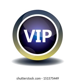 blue vip button design. vector illustration