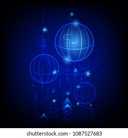 blue vital hi tech background