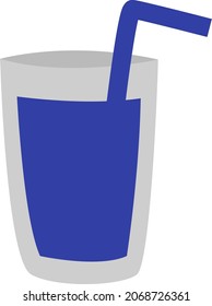 Blue vitamin coctail, illustration, vector, on a white background.