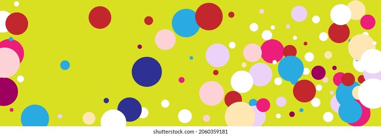 Blue Vivid Circles Yellow Multicolor Pink Composition. Color Children Vibrant Play Rainbow Violet Design Pic. Red Pastel White Beige Kids Print. Purple Dark Bright Indigo Green Background.