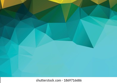 Blue vivid geometric polygonal abstract design background template