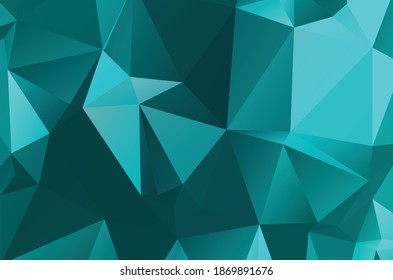 Blue vivid geometric polygonal abstract low poly design background template