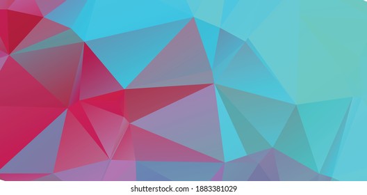 Blue vivid geometric polygonal abstract design background template