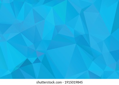 Blue vivid geometric polygonal abstract design background template