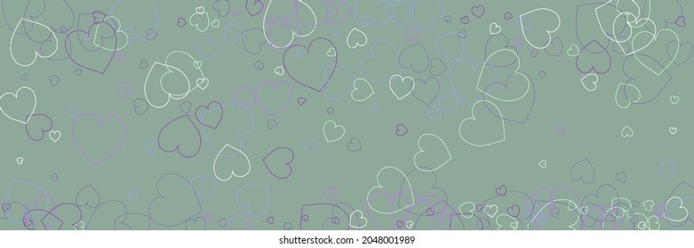 Blue Vivid Green Pink Love Simple Romantic Pic. Violet Olive White Purple Neon Modern Design. Bordo Pastel Confetti Party Modern Art Pattern. Colorful Hearts Multicolor Bright Mint Print.