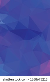 Fondo azul intenso de mosaico poligonal, plantillas de diseño creativo Ilustración