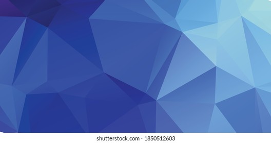 Blue vivid polygonal mosaic background, creative design templates Illustration